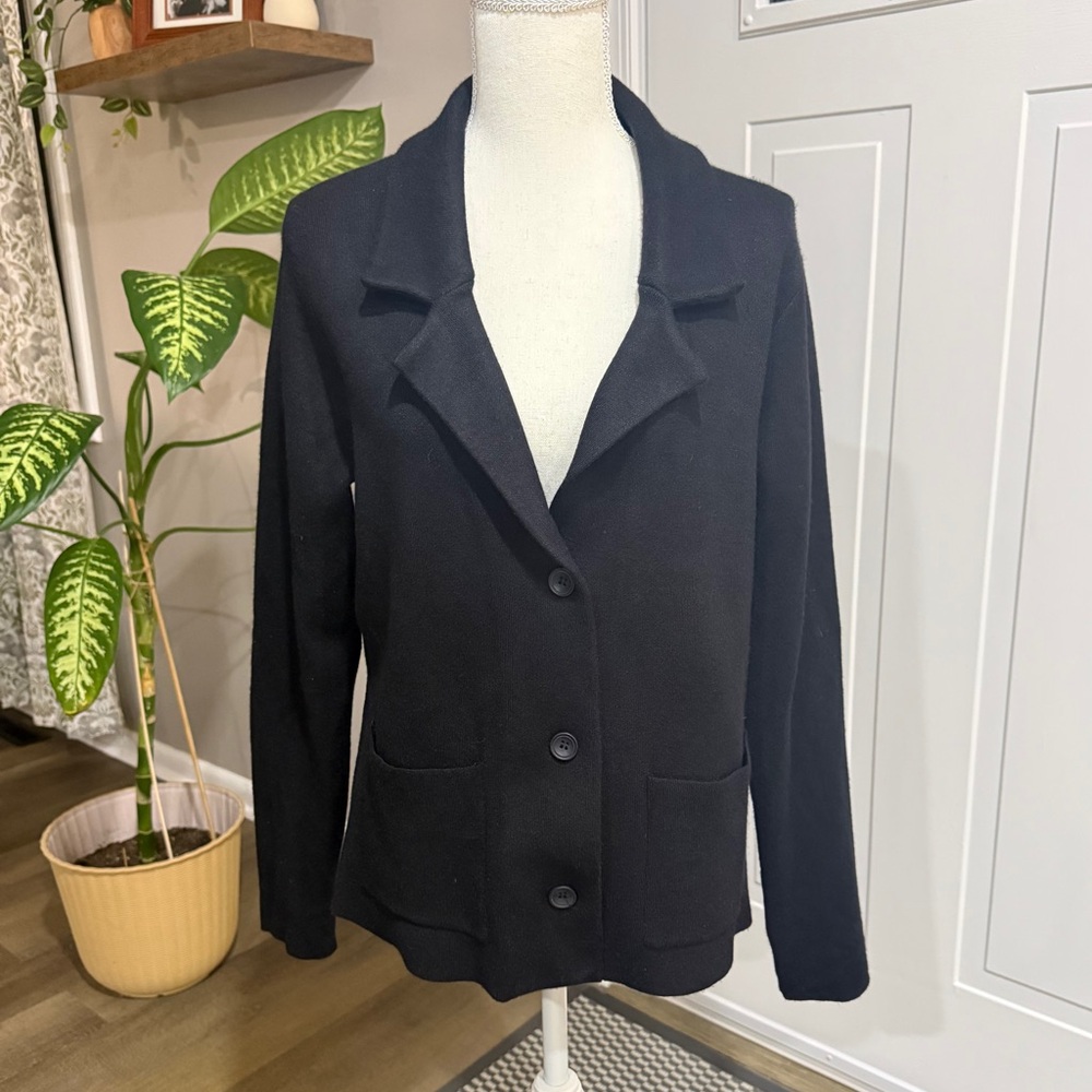 Lovely Women's Black Sweater Jacket, size L